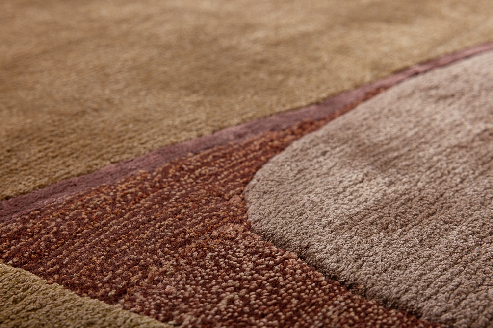 Индийский ковер из шерсти, эвкалиптового шёлка и шёлка «TECTONIC» D7-C2 5