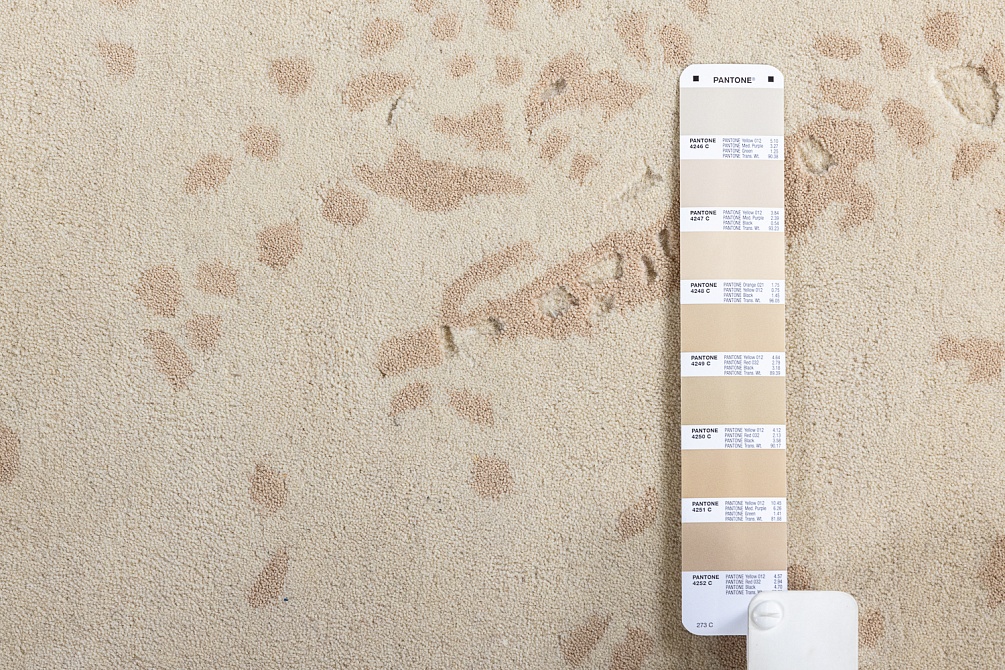 Индийский ковер из шерсти, арт-шёлка и хлопка «Art de Vivre by DETALI» design Irina Popova «ПРО ЛЮБОВЬ»