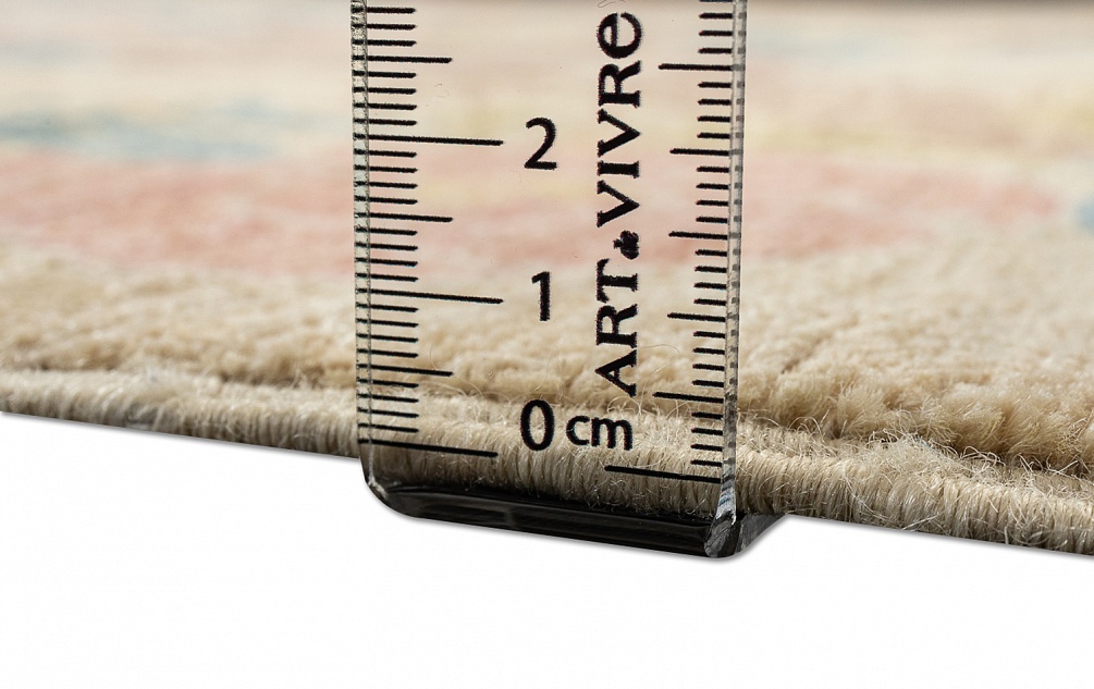 Пакистанский ковер из шерсти «MORRIS A/B 10/10» B40755-SND-PNK