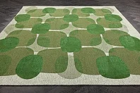 Бельгийский ковер из полиэфирного шёлка «SHINY FEATHER» 9449-CAFÉ-HEDGEROW GREEN 2