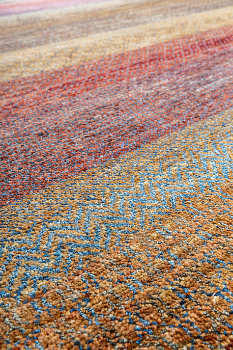 Индийский ковёр из шерсти и шёлка «MALIBU» RED-BROWN