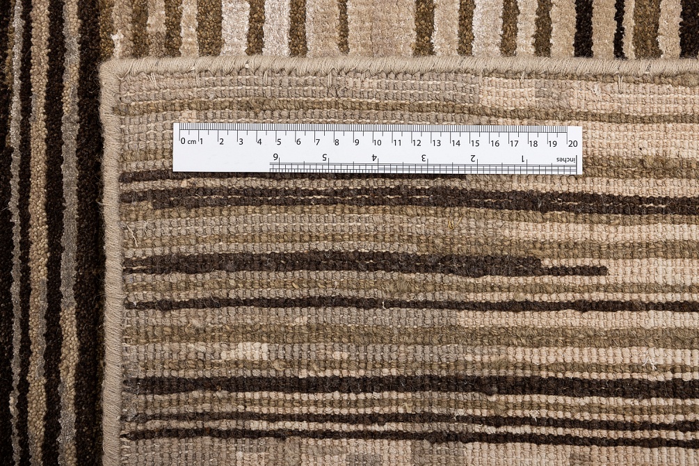 Индийский ковер из бамбукового шёлка, шерсти и хлопка «UVENUTI» LRB1666-MBROWN-LCOFFEE