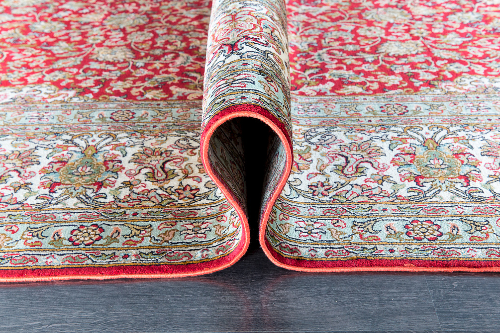 Индийский ковёр из шёлка «KASHMIR SILK 18Х18» MS 81 RED 