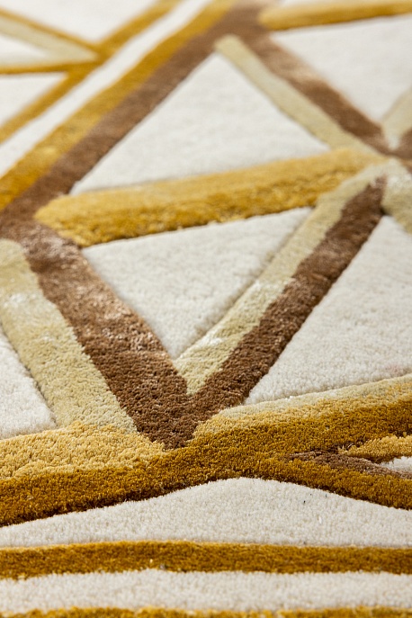 Индийский ковер из шерсти и арт-шёлка «Art de Vivre by DETALI» design Victoria Mikhno «INTRICATE BEIGE»