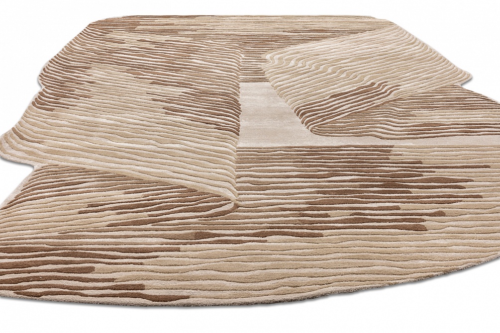 Индийский ковер из шерсти, хлопка и арт-шёлка «LUCIO» TOP262-A.WHITE-T.BROWN 3