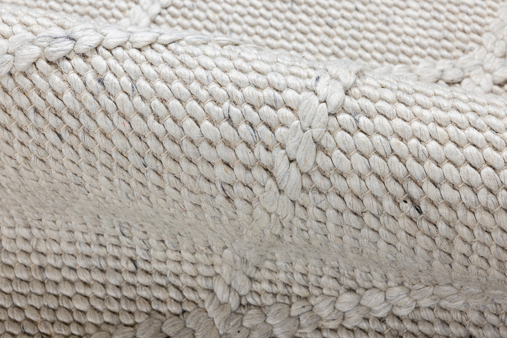 Индийский ковёр из шерсти «COAST DIAMOND RUG» WHITE
