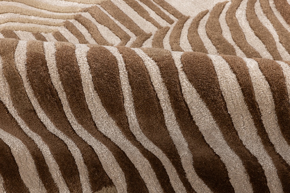 Индийский ковер из шерсти, хлопка и арт-шёлка «LUCIO» TOP262-A.WHITE-T.BROWN 4