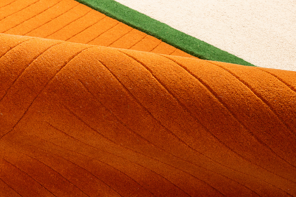 Индийский ковер из шерсти «DECOR» Rhythm Tangerine 98003