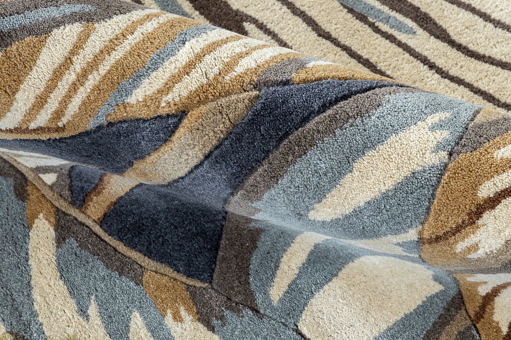 Индийский ковер из шерсти «SANDERSON» Calathea Charcoal 50805