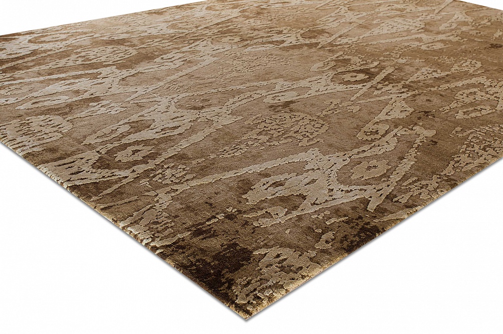 Индийский ковер из шерсти и шёлка «VINTAGE LUXE» VC01-MLT-BRN-GLD