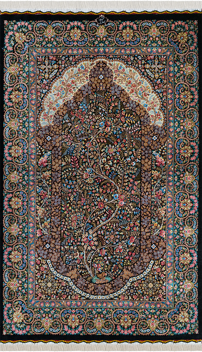Иранский ковер из шёлка «QOM» 13-228/S-IR