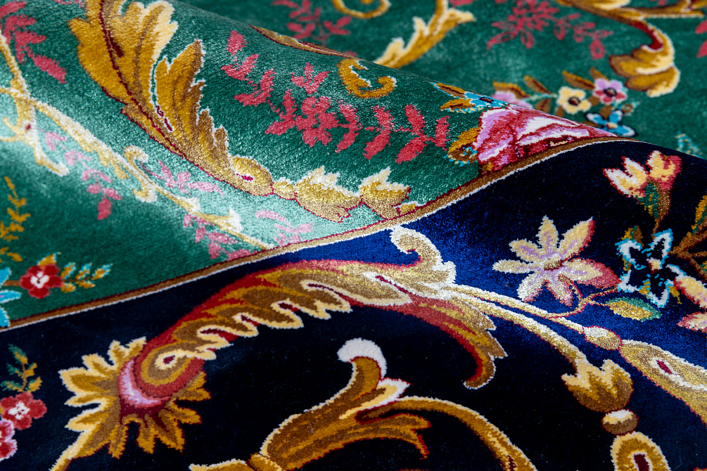 Иранский ковер из шёлка и модала «MASTERPIECE QUM» 043-21-PROVENCE-GREEN
