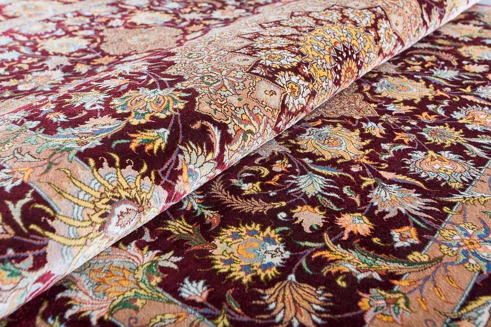 Иранский ковер из шёлка «QOM» 12-398-IR