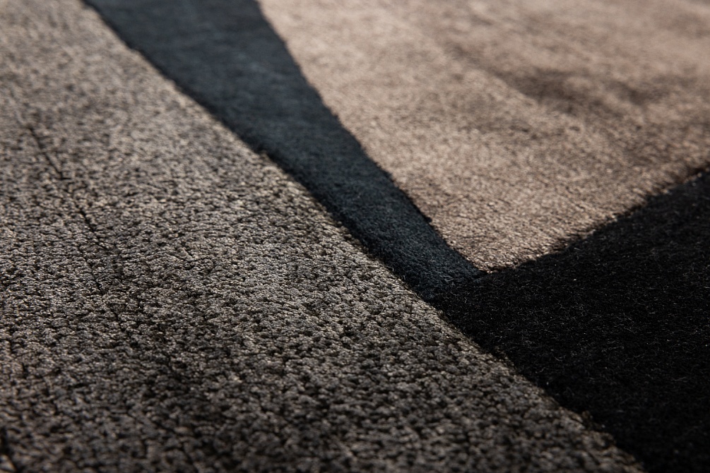 Индийский ковер из шерсти, шёлка и эвкалиптового шёлка «TECTONIC» D3-C4