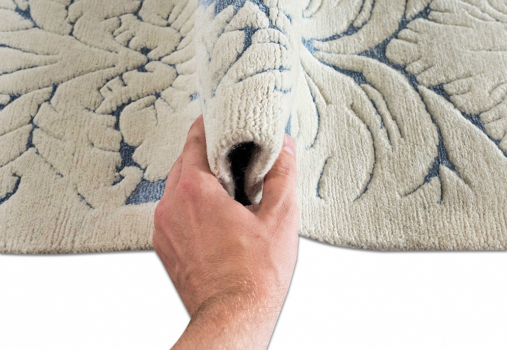 Непальский ковер из шерсти и шёлка «ART COLLECTION» DAMASK GR-D.BLUE-L.BLUE(90275)