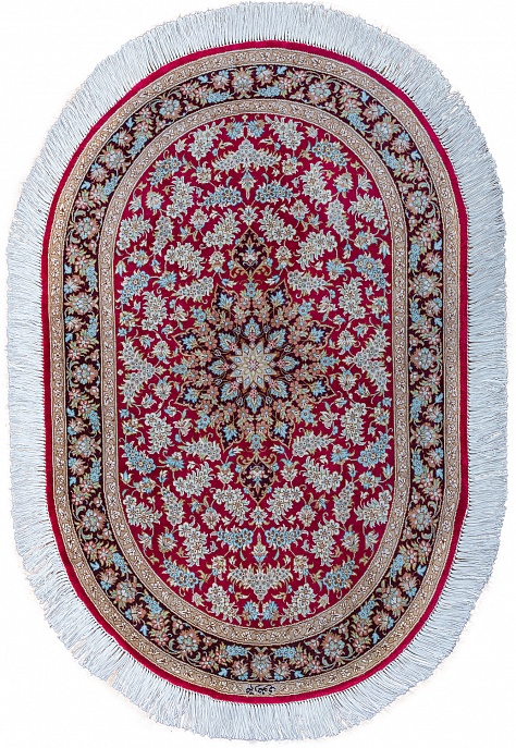 Иранский ковер из шёлка «QUM MM IR» 13-19-IR RAZAVI(Oval)