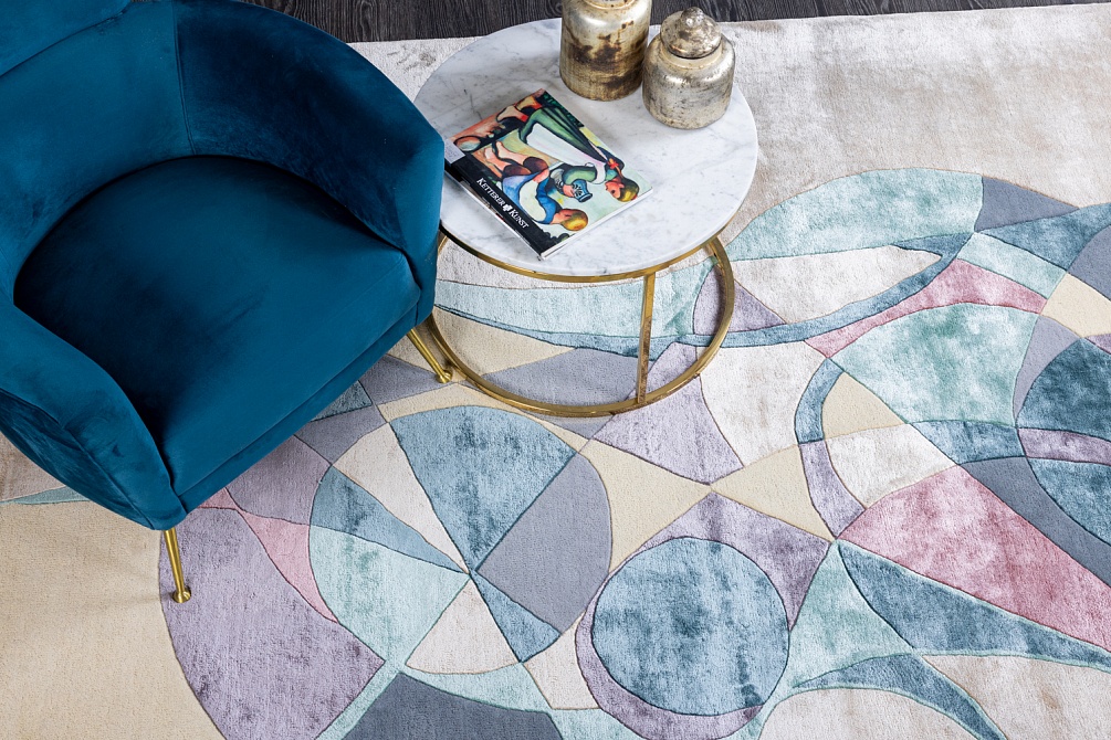 Индийский ковер из шерсти и арт-шёлка «Art de Vivre by DETALI» design Ksenia Skorogod «FREEDOM»