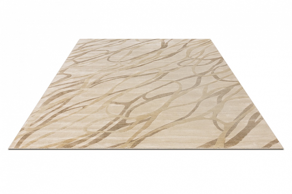 Индийский ковер из арт-шёлка и шерсти «EVEREST» 2023314-ANTIQUE BEIGE