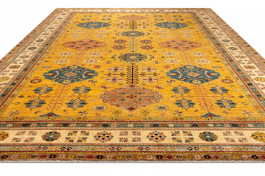 Пакистанский ковер из шерсти «KAZAK ROYAL» 23532-GLD-IVR