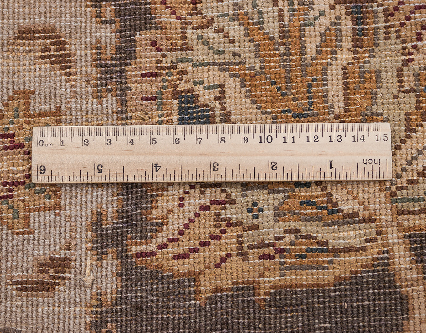 Индийский ковёр из шерсти и шёлка «ROYAL AMER» AK1808-BGE-BRN