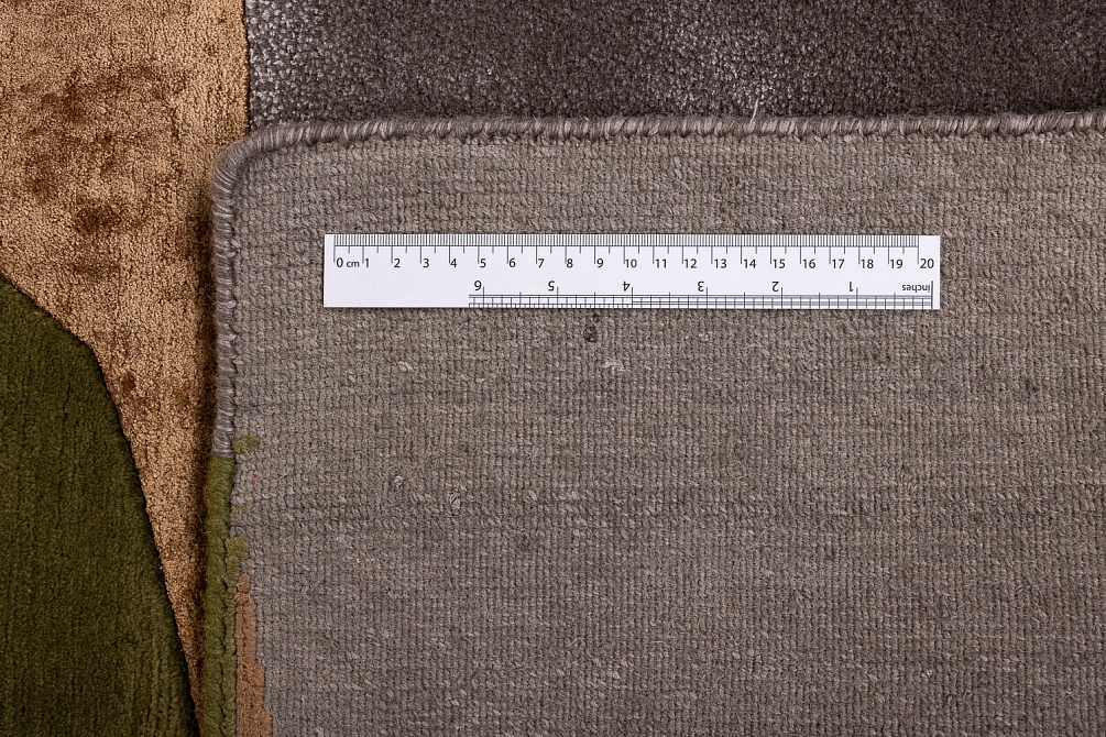 Индийский ковер из шерсти, шёлка и эвкалиптового шёлка «TECTONIC» D1-C4