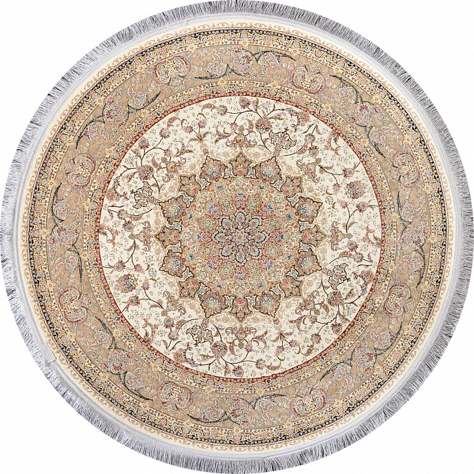 Иранский ковер из полиэфирного шёлка и акрила «ARMAN» AISAN-CRE(Round)
