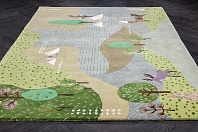 Индийский ковер из шерсти и арт-шёлка «CONFETTI» TOP135-L.GREEN-L.GREEN 2