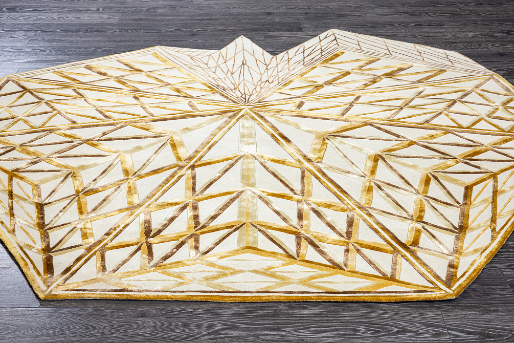 Индийский ковер из шерсти и арт-шёлка «Art de Vivre by DETALI» design Victoria Mikhno «INTRICATE BEIGE»
