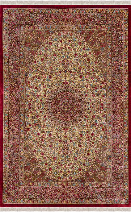 Иранский ковер из шёлка «QOM» 10-324/S-IR