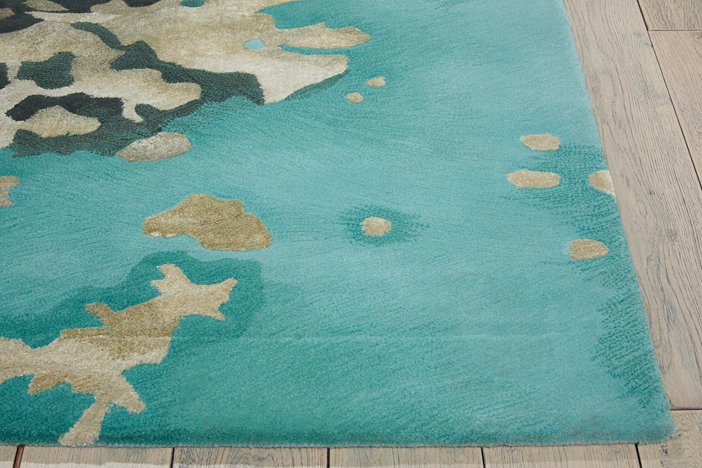 Китайский ковёр из шерсти и арт-шёлка «PRISMATIC N» PRS06-AQUA