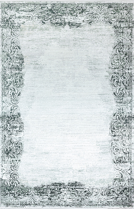 Турецкий ковер из эвкалиптового шёлка и акрила «VERANO» 9356L-GREEN-CREAM