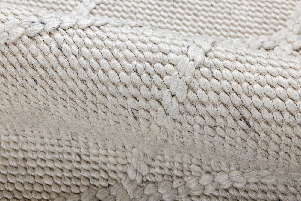 Индийский ковер из шерсти «COAST DIAMOND RUG» WHITE