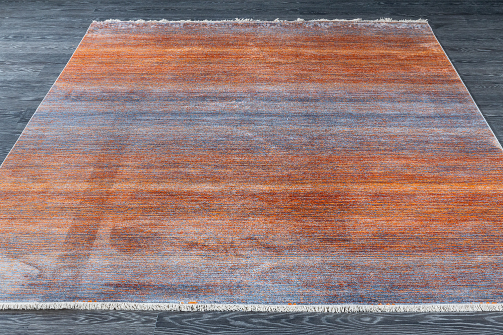 Турецкий ковёр из полиэфирного шёлка «MYSTIC» 0569A-GREY-ORANGE