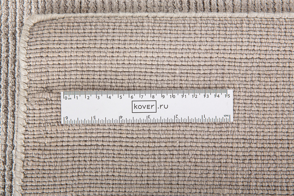 Индийский ковёр из шерсти и арт-шёлка «MURUGAN» PLAIN-GRY-WAR-BN08/D106