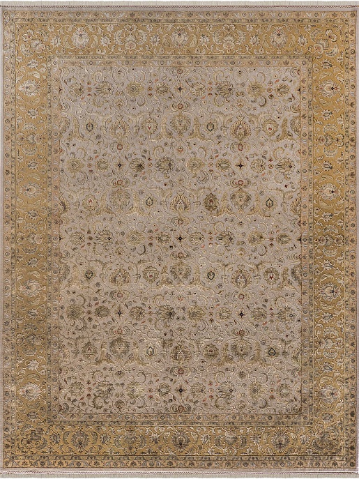 Индийский ковер из шерсти, шёлка и хлопка «AURORA 14/14» QNQ16-MIVR-RGLD 1