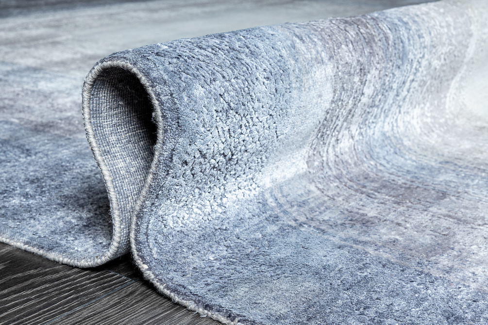 Индийский ковёр из шерсти и шёлка «WEST HOLLYWOOD» PJ2961-GREY-SILVER
