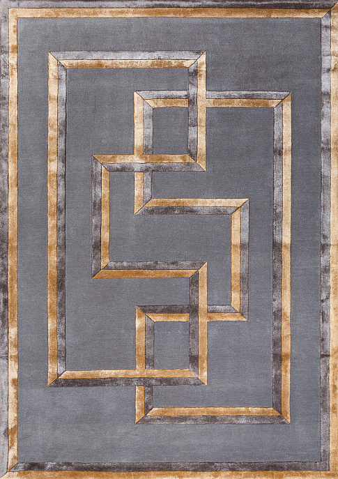 Индийский ковер из шерсти и арт-шёлка «GEOMETRIC» G4-COLOR2