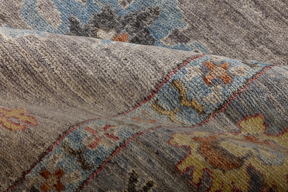 Индийский ковер из шерсти «OUSHAK GOLD» MAJ103-PLUM-GREY 3