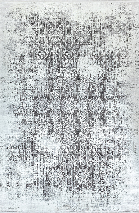Турецкий ковер из эвкалиптового шёлка и акрила «VERANO» 9338A-GREY-CREAM