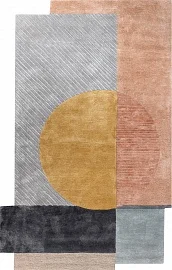 Индийский ковер из шерсти, хлопка и арт-шёлка «IRREGULAR» TNQ1125-ASHWOOD-P.TINT 1