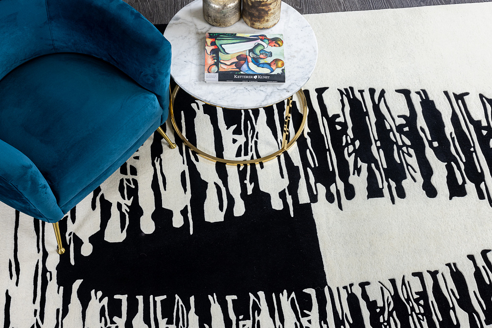 Индийский ковёр из шерсти и арт-шёлка «Art de Vivre by DETALI» design Elena Sneg «RHYTHM»