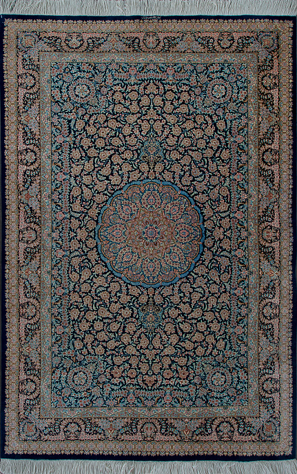 Иранский ковер из шёлка «QOM» 8909-116