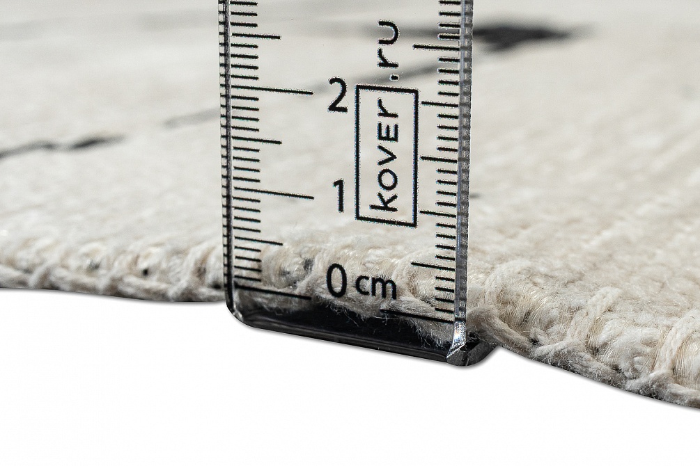 Турецкий ковер из хлопка, вискозы и акрила «SHELL» 3704-TRACE BLACK - ECRU 8