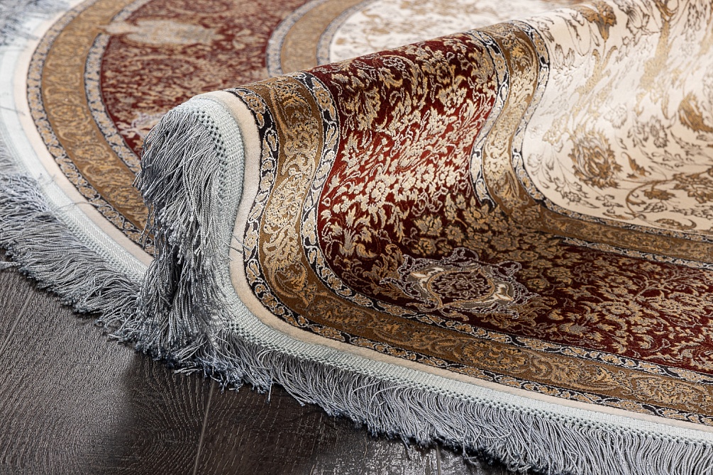 Иранский ковер из шёлка, бамбукового шёлка и акрила «NARSIS» 8310(Round) 8