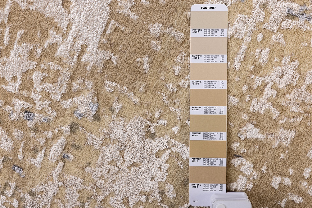 Индийский ковер из арт-шёлка и шерсти «SAN FRANCISCO» GOLD-LINES-1-BLACK