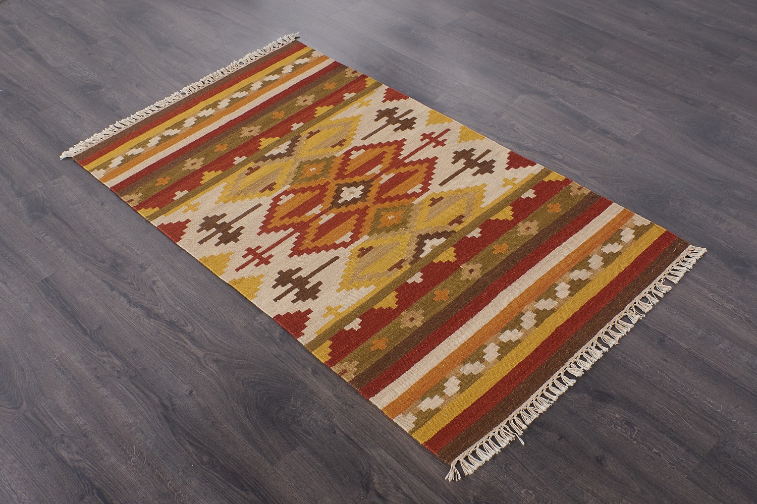 Индийский ковер из шерсти и хлопка «KILIM SUN-DEEP» C1002-MLT