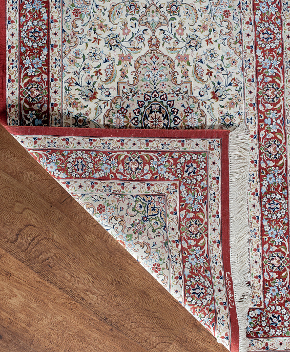 Иранский ковёр из шёлка «QUM MM IR» 13-207-IR MIR MEHDI