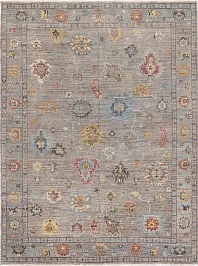 Индийский ковер из шерсти «OUSHAK GOLD» MAJ103-PLUM-GREY 1