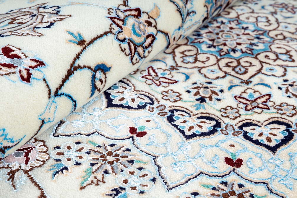 Иранский ковер из шерсти и шёлка «NAIN 6LA» 21-007