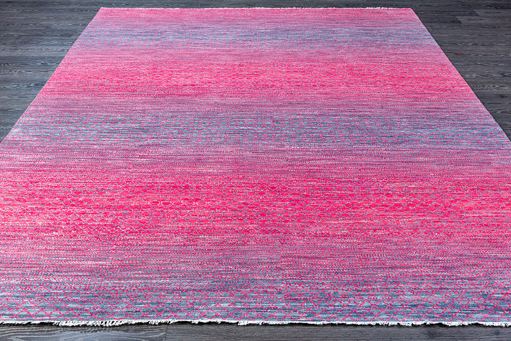 Индийский ковёр из шерсти «COLOR GRASS» GRY-PINK